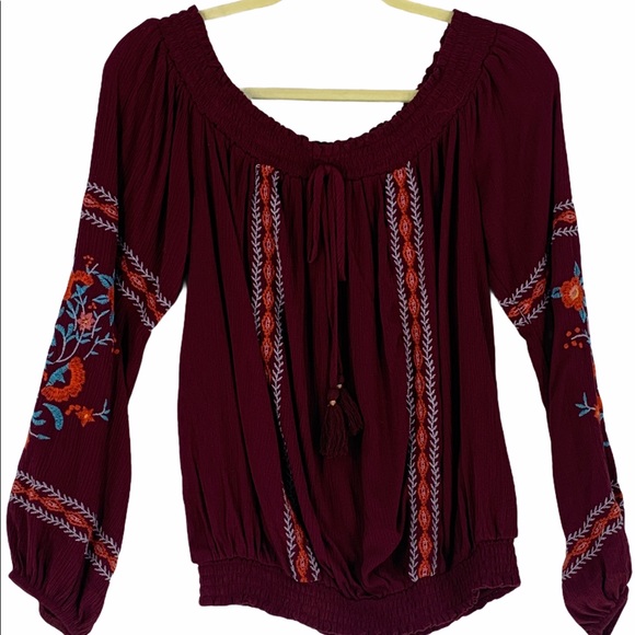 Xhilaration Off Shoulder Long Sleeve Top Size M - Picture 1 of 8